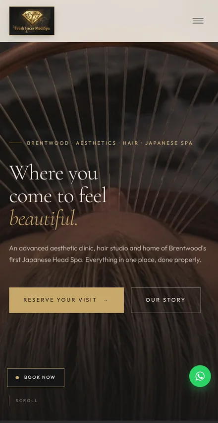 The same page on a phone.