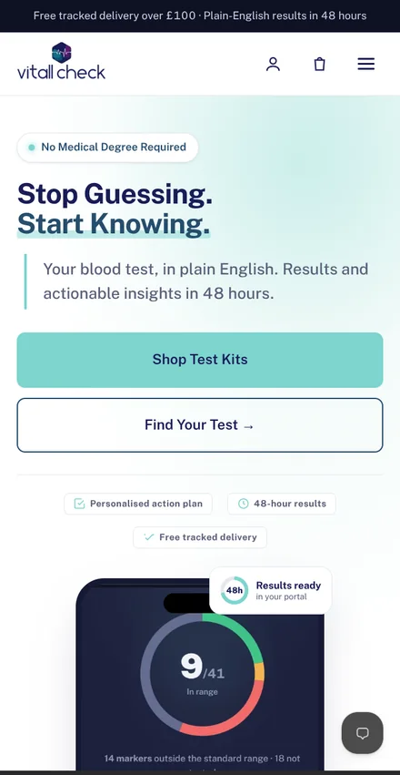 The same page on a phone.